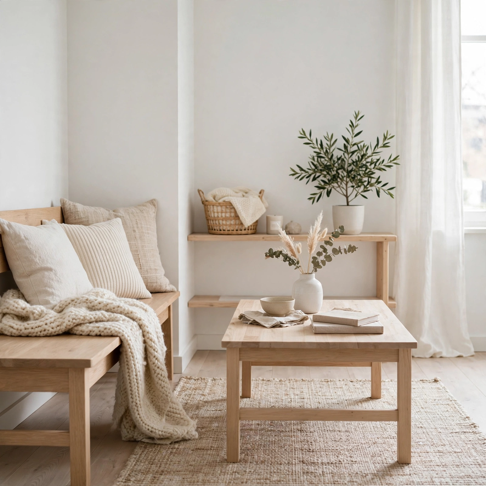 AI Scandinavian living room redesign